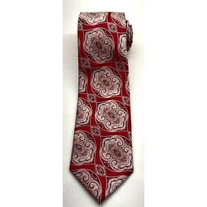 Robert Lewis Red Paisley Printed Design 100% Micro Fiber 3.50" W x 58" L Necktie